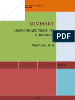 Summary (Learning and Teaching Strategies)