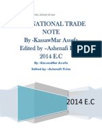 International - Trade - Law - Note About-Law