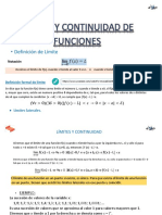 Limites y Continuidad. Calculo I