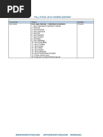 Freshers Java Full Stack Content