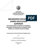 (Veliz 2017) Imaginarios Sociales Sobre ESUP Familias Est Secundarios Progr - Pace en Semi Ruralidad