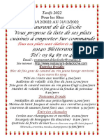 PLAT A EMPORTER SPECIAL FETE Decembre 2022