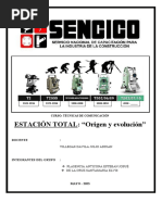 Monografía de Evolución de La Estación Total - Topografía