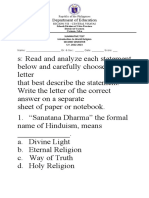 Summative For 4thQ-Intro To World Religion