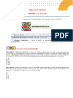 Semana Retrô - Matemática - 3 Série - Versão Do Aluno