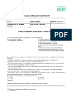 Atividade de Revisão 9 Ano