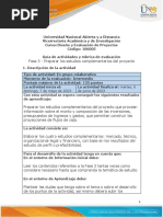 Guía de Actividades y Rúbrica de Evaluación - Unidad 2 - Fase 3 - Preparar Los Estudios Complementarios Del Proyecto