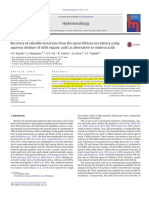 3 - Recovery of Valuable Metal Ion From Spent Lithium Ion Batteries Using Mild Organnic Acid As Alternative To Mineral Acids