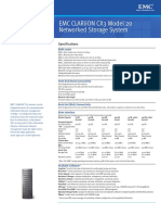 EMC CLARiiON CX3 Model 20 Networked Storage System Specification Sheet