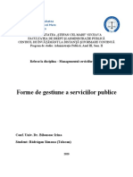 Forme de Gestiune A Serviciilor Publice