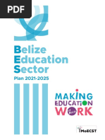 The Belize Education Sector Plan 2021 2025 - MoECST