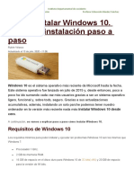 Instalacion de W 10