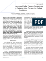 Study of Advancements of Solar Furnace Technology To Find Out Best Suitable Solar Furnace For Indian Conditions