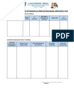 Ficha de Derivación Del Estudiante Al Área de Psicología-Dirección o Toe