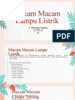 Materi Macam Macam Lampu Listrik