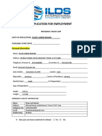 Ilds Cruise Ship Employment Form 2023