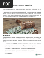 Difference Between Tax and Fee