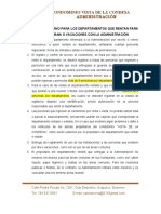 Reglamento Interno para Los Departamentos Que Rentan para Fines de Semana o Vacaciones Con La Administración