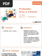 Pirâmide: Área e Volume: 2 Série Aula 16 - 2º Bimestre