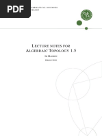 Algebraic Topology - KU 2016