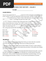 Reading Practice For Test-2 - Grade 9 - Answerkey