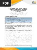 Guía de Actividades y Rúbrica de Evaluación - Unidad 1 - Tarea 2 - Autobiografía, Fotos de Familia