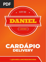 Cardápio - Daniel Lanches - Delivery