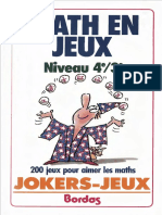 Marie Berrondo-Agrell, Bui-Xuân Quang - Math en Jeux, Niveau 4e 3e 200 Jeux Pour Aimer Les Maths