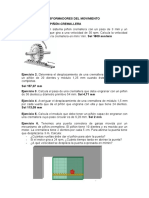 Ejercicios Mecanismos PIÑON CREMALLERA Y TORNLLO Y TUERCA