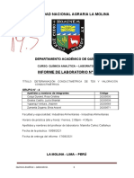 Informe 8 Determinación Conductimétrica de TDS