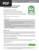 Management If Intra-Arterial Injection, ATOTW 2023