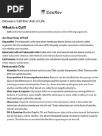 Glossary - Cell The Unit of Life - Biology Class 11 - NEET