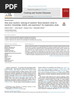 How Does Teachers' Noticing of Students' Fixed Mindsets Relate To Teachers' Knowledge, Beliefs