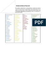 Grade de Valores Pessoais