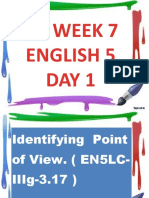 ENGLISH 5 PPT Q3 W7 Day 1-5 - Identifying Point of View, Comparison and Contrast, Writing A Feature Article, Propaganda, Contextual Clues