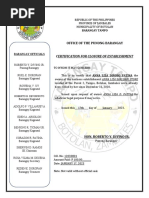 Certificate of Disclosure - ANNA LIZA SARI SARI STORE January 17, 2023