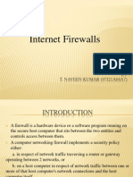 Internet Firewalls: BY T. Naveen Kumar