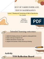 Development of Varied Paper and Pencil Test in Mathematics