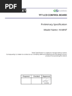 DATA SHEET. Preliminary Specification. Model Name - HI-MNT TFT LCD CONTROL BOARD. Prepared Checked Approved