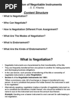 Negotiation of Negotiable Instruments