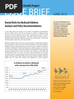 Dental Visits For Medicaid Children - Analysis &policy Recommendations