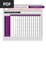 #19 - Planilha Grátis Lotofácil - Fechamento Redução 25 Dezenas para 15 Com 09 Fixas e 16 Variáveis em 15 Jogos
