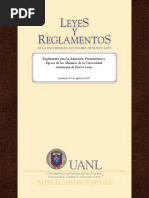 Reglamento para Admisión, Permanencia y Egreso de Los Alumnos de La UANL