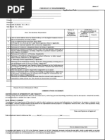 Checklist of Requirements and Omnibus Sworn Statement