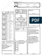 Tortle Character Sheet