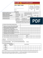 PNB-1068 (R1) - Application Form For ATM DEBIT Cards