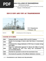 Ee413 Ehv and Uhv Ac Transmission Unit 1 TRANSMISSION LINE TRENDS AND PRELIMINARIES  