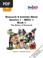 Ste Research-8 Q1 Melc-1 Week-1