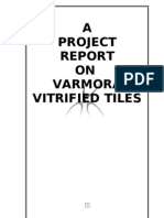 Varmora Tiles Industry-BBA-MBA Project Report