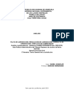 Ensayo Isabel Gonzalez, FALTA DE JURISDICCIÓN y Análisis de Sentencia 00682, 2